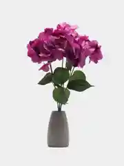 Фиолетовый искусственные цветы "Гортензия", куст, 5 веток, 45 см