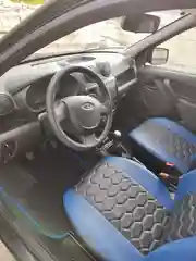 Модельные авточехлы на Lada Granta седан(до 2017 г. рестайлинг), черные с синими вставками