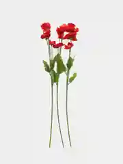 Красный искусственные цветы маки, ветка мака 1шт, 3шт
