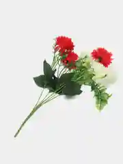 Алый искусственные цветы хризантемы, букет.
