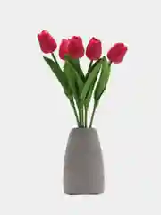 Тёмно-розовый искусственные цветы "Тюльпаны", 3 / 5 штук