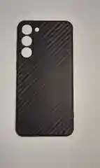 Черный чехол SAMSUNG S23 PLUS карбон с защитой камеры