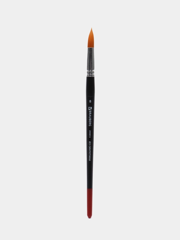 Кисточка (кисть) для рисования BRAUBERG синтетика, круглая, №8, 200853