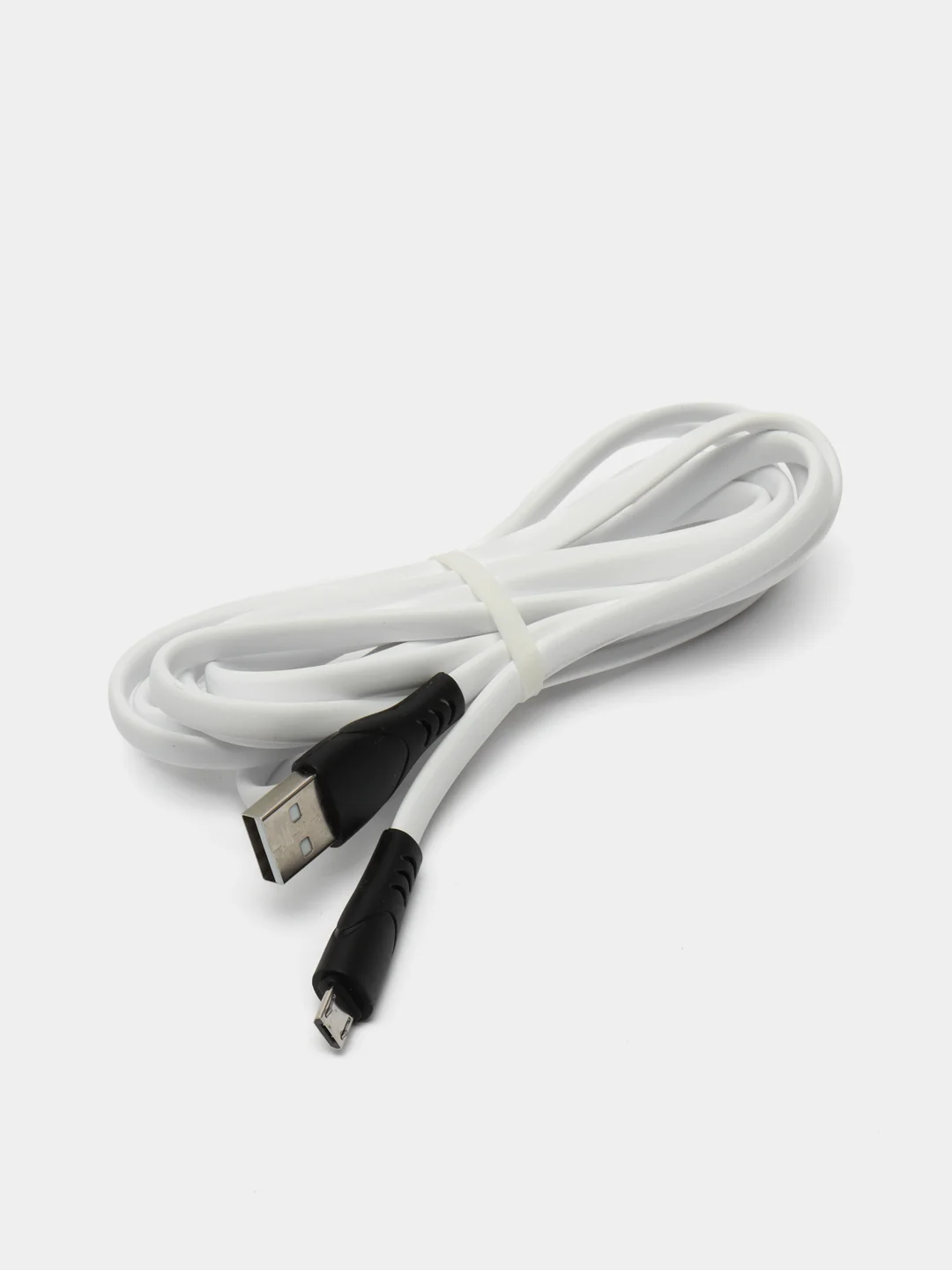 Белый кабель 2 МЕТРА СИЛИКОНОВЫЙ МЯГКИЙ провод зарядник iPhone, Lightning, Micro Type-C USB шнур