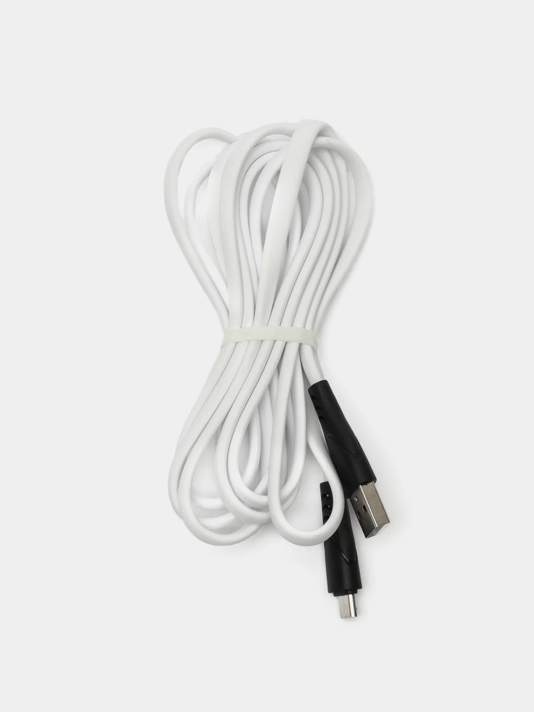 Белый кабель 2 МЕТРА СИЛИКОНОВЫЙ МЯГКИЙ провод зарядник iPhone, Lightning, Micro Type-C USB шнур
