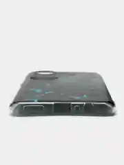 Бирюзовый силиконовый чехол на Honor X7 2022 / Хонор Х7 2022 прозрачный, с рисунком, защита камеры