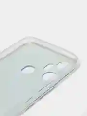 Светло-синий чехол на Infinix Smart 6 Plus / Инфиникс Смарт 6 Плюс с рисунком, защита камеры