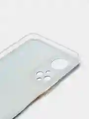 Голубой силиконовый чехол на Honor X7 2022 / Хонор Х7 2022 прозрачный, с рисунком, защита камеры