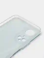 Светло-синий силиконовый чехол на Honor X7 2022 / Хонор Х7 2022 прозрачный, с рисунком, защита камеры
