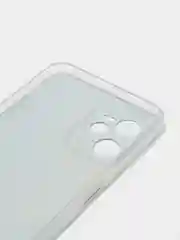 Голубой силиконовый чехол на Realme C35 / Реалми С35 прозрачный, с рисунком, защита камеры