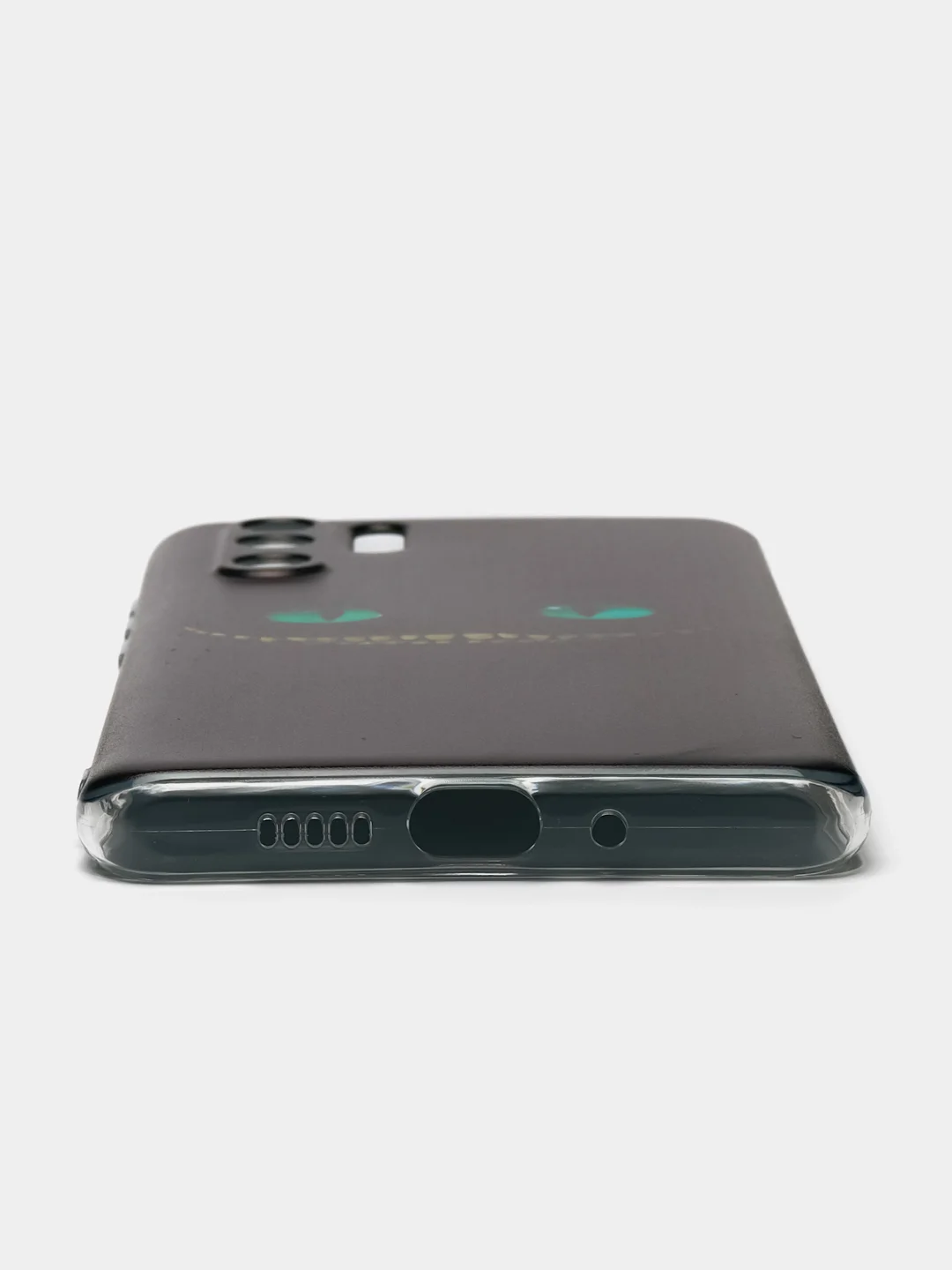 Черный силиконовый чехол на Huawei P30 Pro / Хуавей P30 Pro прозрачный, с рисунком, защита камеры