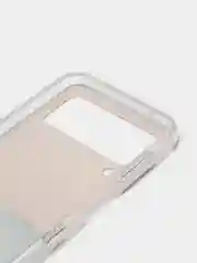 Желтый силиконовый чехол на Samsung Galaxy Z Flip 4 / Самсунг Z Flip 4 с рисунком, защита камеры