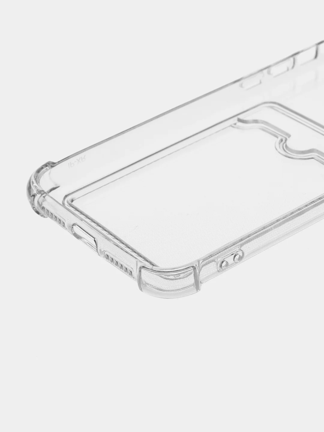 Прозрачный чехол для iPhone XR, 11, 12, 13, Pro, Pro Max, прозрачный силикон, с карманом для карт