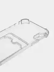 Прозрачный чехол для iPhone XR, 11, 12, 13, Pro, Pro Max, прозрачный силикон, с карманом для карт