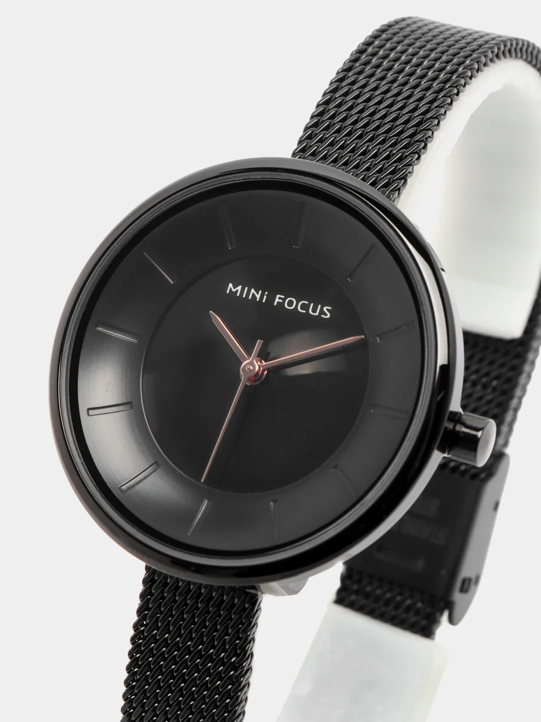 Черный женские наручные часы Mini Focus MF0331L, в подарочной упаковке