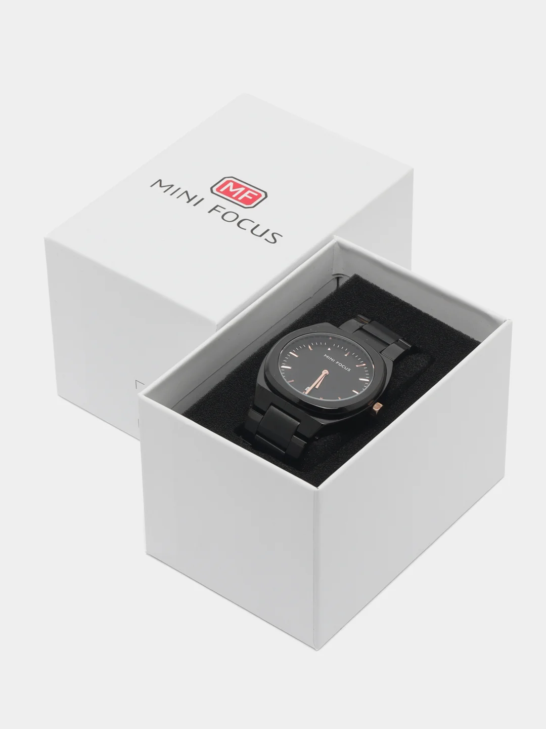 Черный мужские наручные часы Mini Focus MF0319G с календарём, в подарочной упаковке