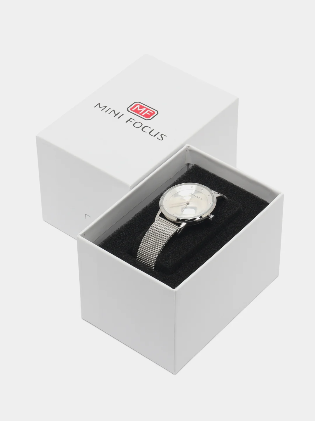 Серебряный женские наручные часы Mini Focus MF0332L, в подарочной упаковке