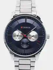 Серебряный мужские наручные часы Curren 8282 в подарочной упаковке