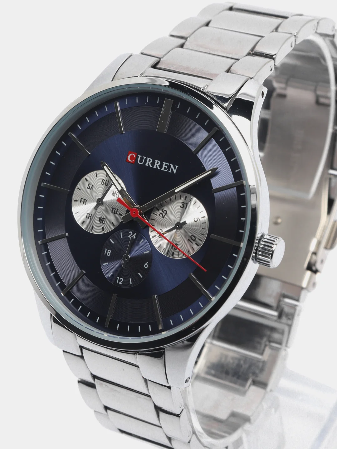 Серебряный мужские наручные часы Curren 8282 в подарочной упаковке