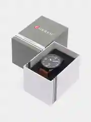 Коричневый мужские наручные часы Curren 8265 с календарём в подарочной упаковке