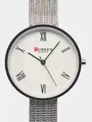 Серебряный женские наручные часы Curren 9020 в подарочной упаковке