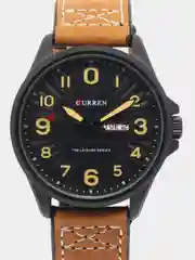 Черный мужские наручные часы Curren 8269 c календарём в подарочной упаковке