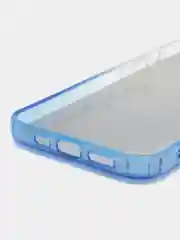 Синий силиконовый чехол с защитой камеры для iPhone 12 Pro, 13 Pro Max с карманом для карт