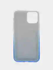 Синий силиконовый чехол с защитой камеры для iPhone 12 Pro, 13 Pro Max с карманом для карт