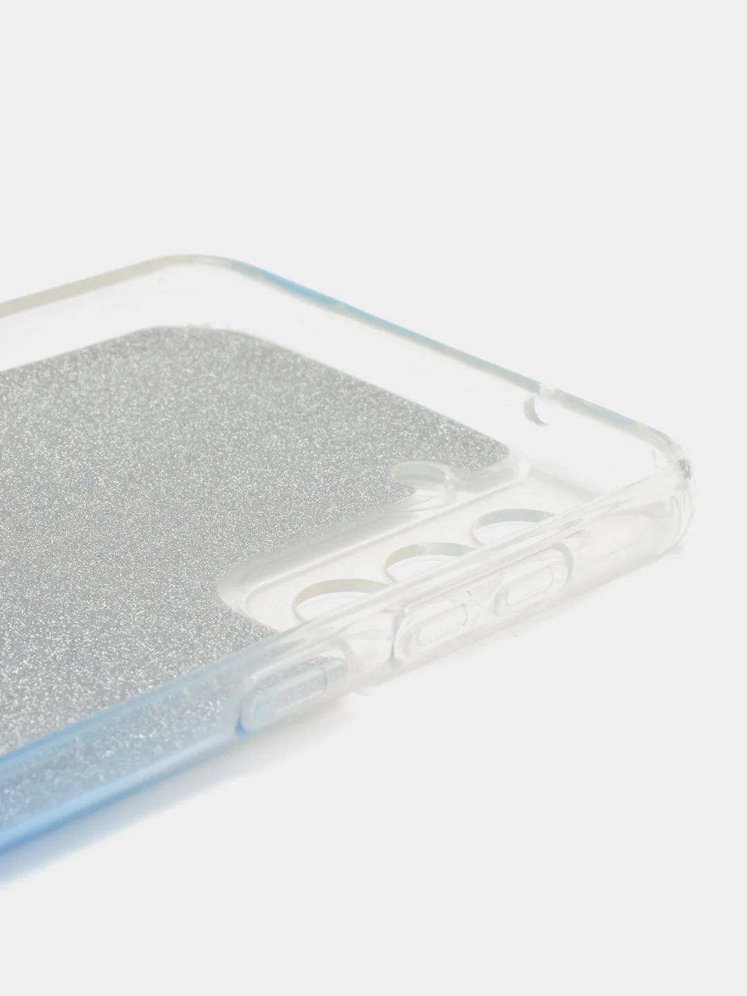 Синий силиконовый чехол с защитой камеры для Samsung S21FE, A03, A22S, A32 с карманом для карт