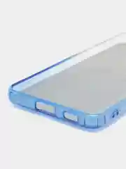 Синий силиконовый чехол с защитой камеры для Samsung S21FE, A03, A22S, A32 с карманом для карт