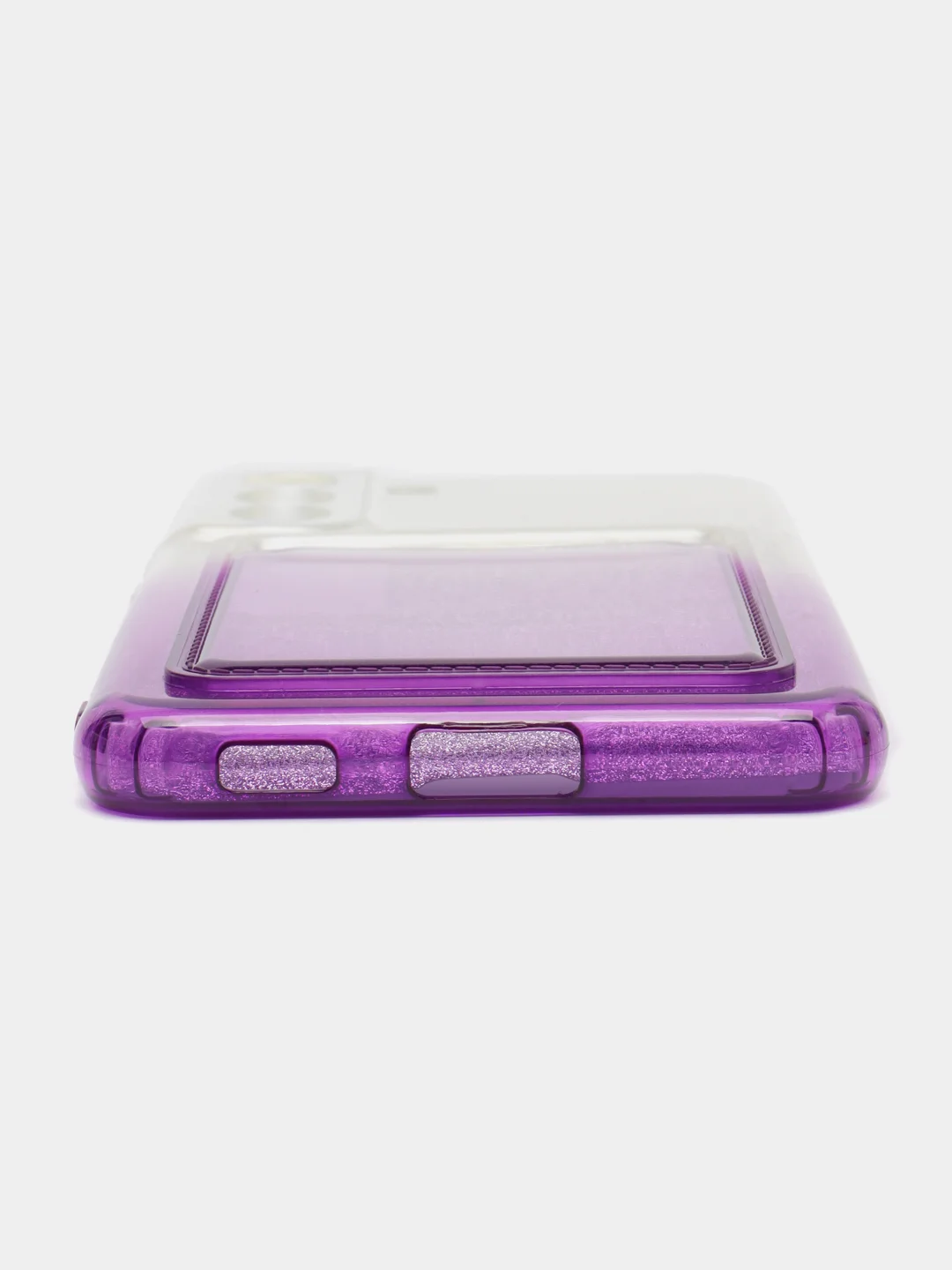 Фиолетовый силиконовый чехол с защитой камеры для Samsung S21FE, A03, A22S, A32 с карманом для карт