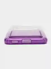 Фиолетовый силиконовый чехол с защитой камеры для Samsung S21FE, A03, A22S, A32 с карманом для карт