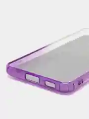 Фиолетовый силиконовый чехол с защитой камеры для Samsung S21FE, A03, A22S, A32 с карманом для карт
