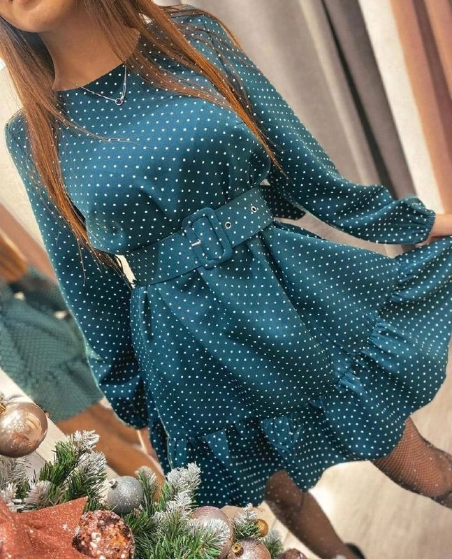 Платье женское в горошек