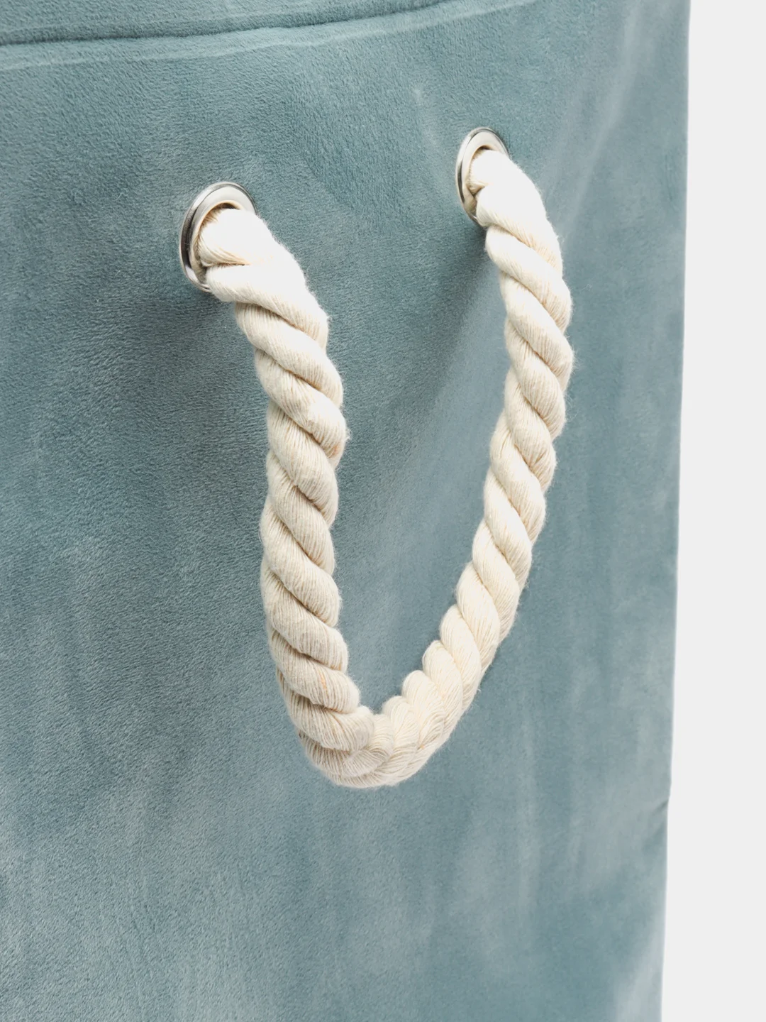 Корзина для белья DeNASTIA велюр, 36 х 56 см, цвет голубой