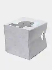 Серый короб для хранения игрушек и вещей, войлочный, фетровый