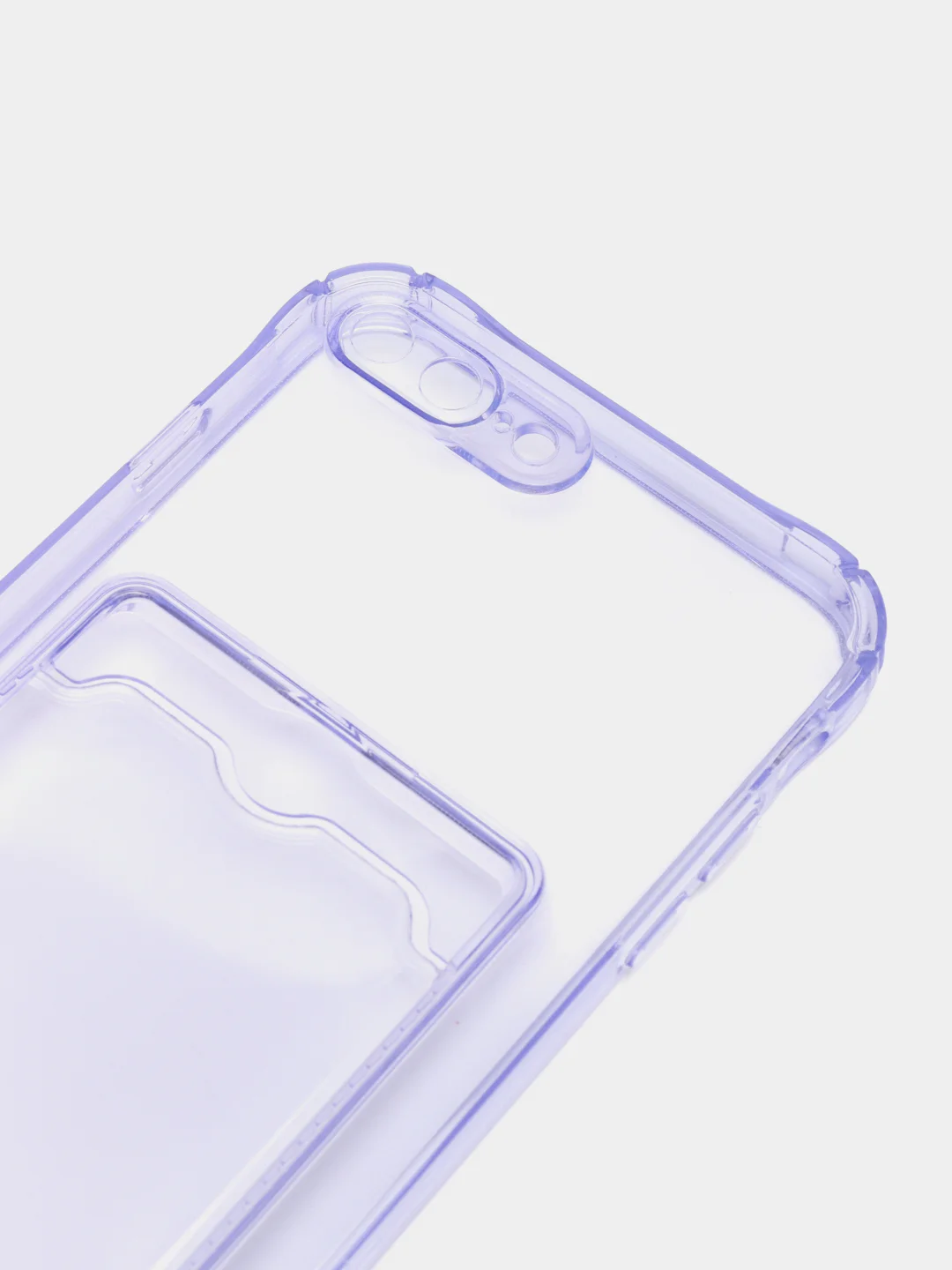 Лавандовый чехол для iPhone 7/8 Plus/XR/11/12/13/Pro/Pro Max, силиконовый, с карманом для карт