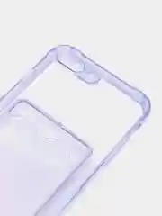 Лавандовый чехол для iPhone 7/8 Plus/XR/11/12/13/Pro/Pro Max, силиконовый, с карманом для карт