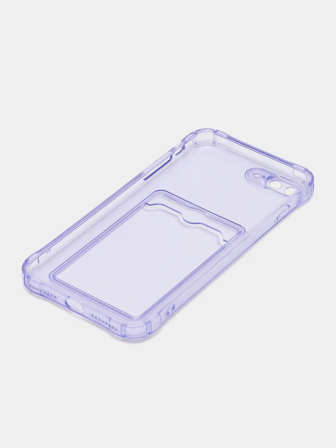 Лавандовый чехол для iPhone 7/8 Plus/XR/11/12/13/Pro/Pro Max, силиконовый, с карманом для карт