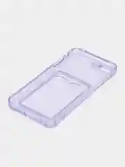 Лавандовый чехол для iPhone 7/8 Plus/XR/11/12/13/Pro/Pro Max, силиконовый, с карманом для карт
