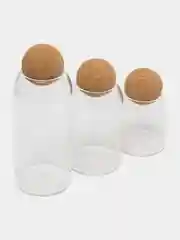 Набор банок для сыпучих продуктов, 3 шт