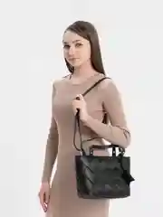Черный сумка классическая с плетением