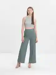 Зелёный хаки женские брюки палаццо