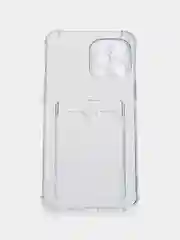 Прозрачный чехол для iPhone XR, 11, 12, 13, Pro, Pro Max, прозрачный силикон, с карманом для карт