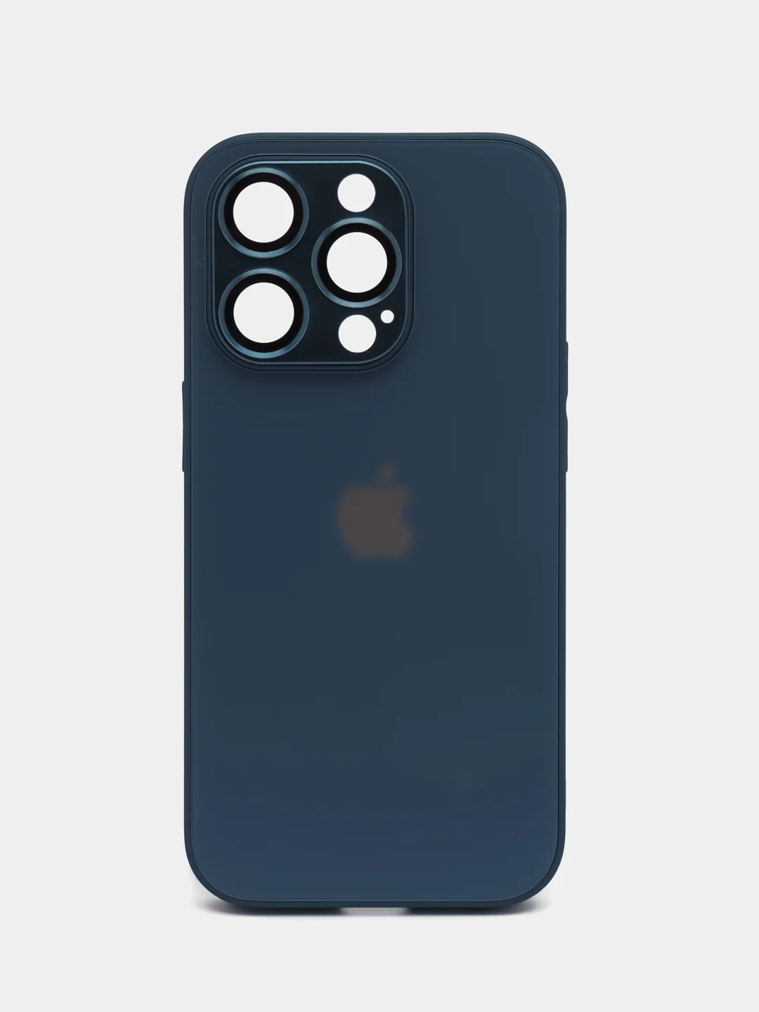 Синий чехол для iPhone (айфон) 13, 14, Pro с защитой камеры