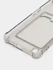 Черный чехол противоударный для Realme C31 (Реалми С31), прозрачный, с карманом для карты