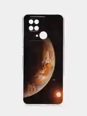 Коричневый чехол для Xiaomi Redmi 10C / Poco C40, Сяоми Редми 10С / Поко С40, силиконовый, с рисунком