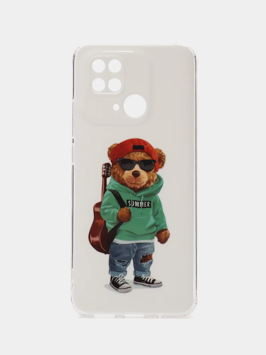 Молочный чехол для Xiaomi Redmi 10C / Poco C40, Сяоми Редми 10С / Поко С40, силиконовый, с рисунком