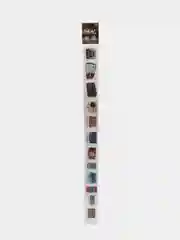 Коричневый стикеры, 2 листа, винтаж, машины, автобусы, радио, пластинки, 3,5 х 46 см