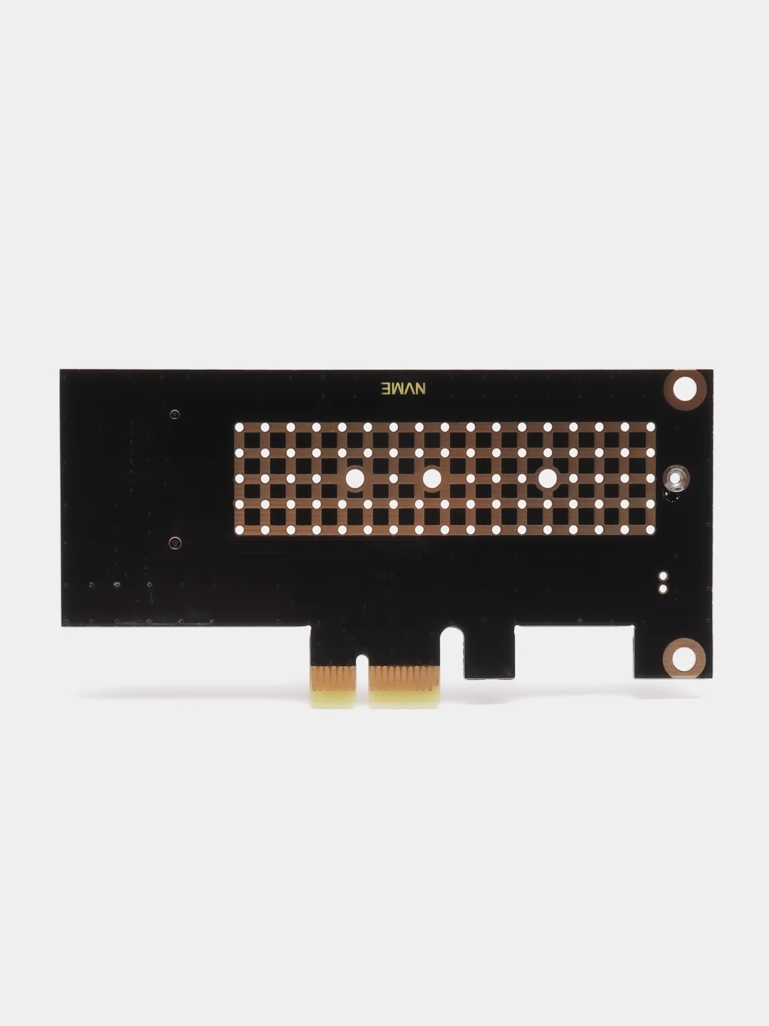 Черный адаптер переходник для установки SSD диска M.2 NVMe в слот PCI-E x1, x4 , x8 , x16